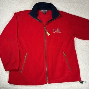 90s vintage andys sportswear red san francisco full zip fleece old money tourist